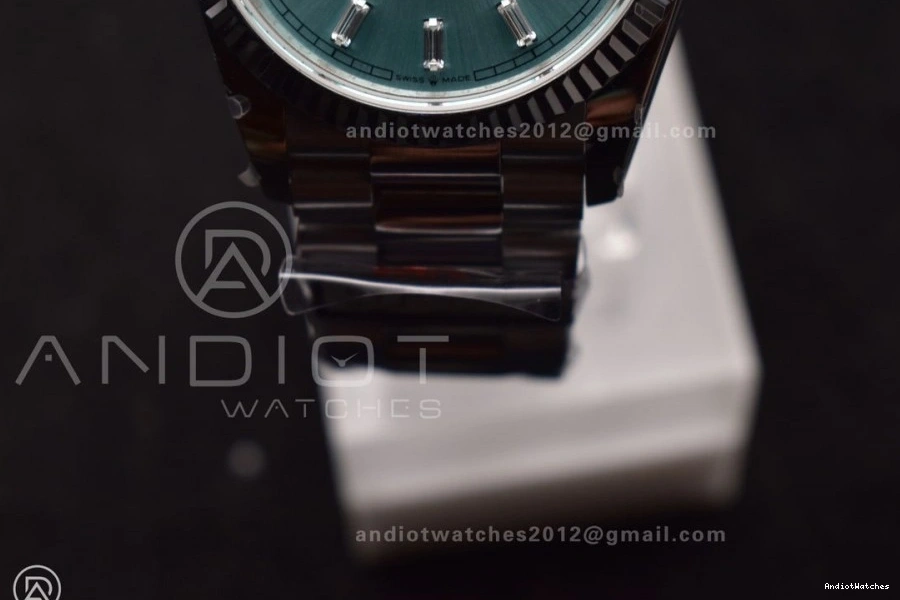 V5 vr3255 QF with Light (Gain Steel Weight) Diamond Bracelet 904L on Blue SS President Best 36 Edition Stick DayDate 682 NewStyle Dial 0426